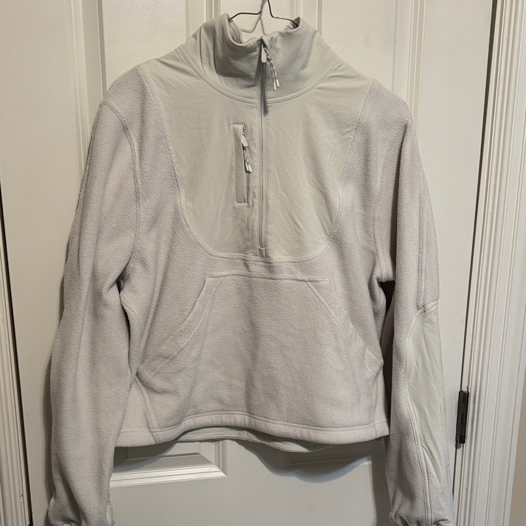 Lululemon Athletica Beige Cream Fleece Pullover Size 8